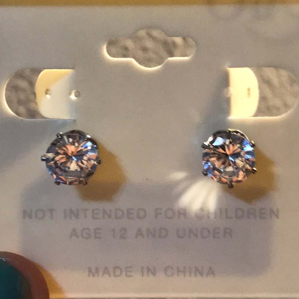 Silver jewel earrings